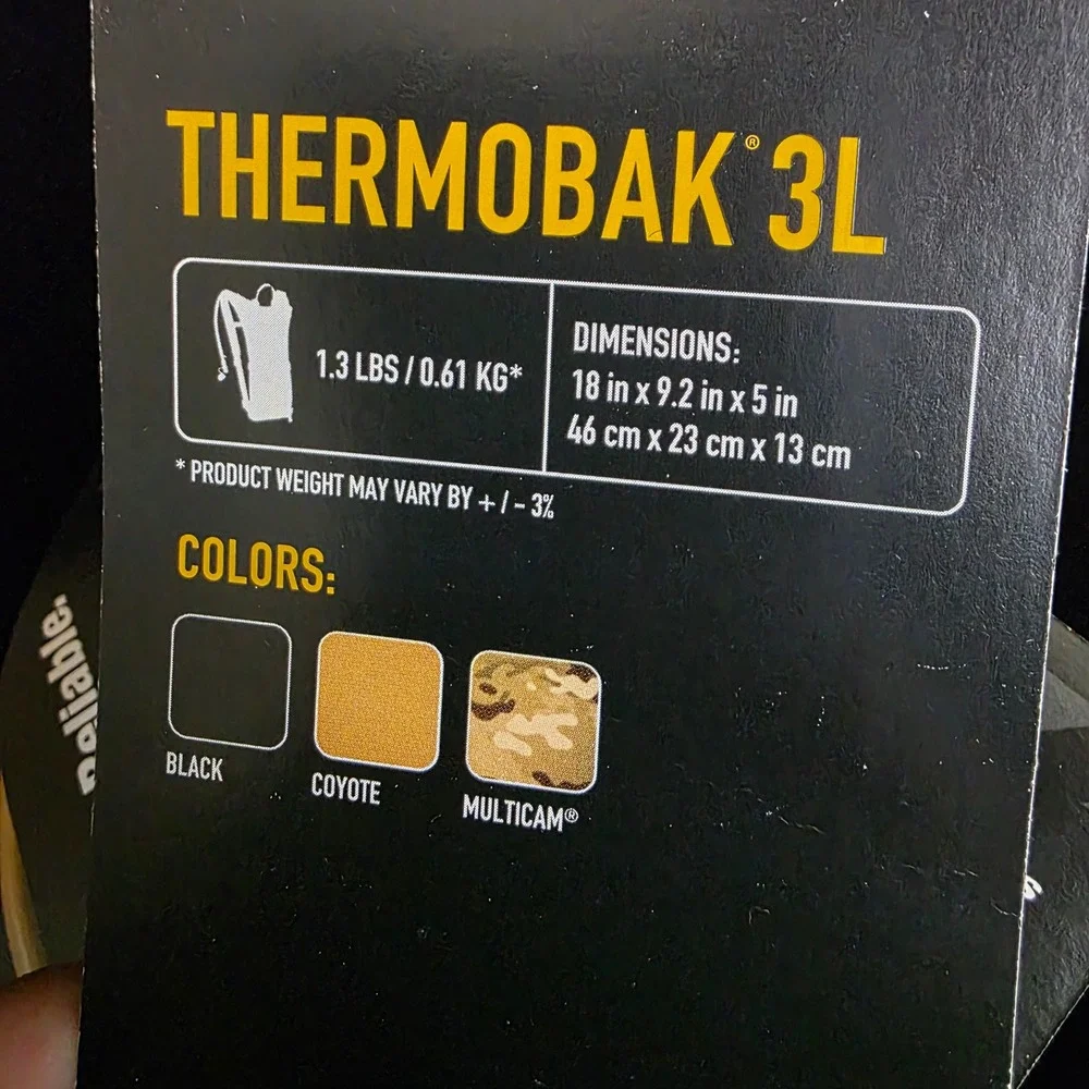 Camelbak Thermobak 3L Long Black Mil Spec Antidote Hydration Pack Cordura Fabric